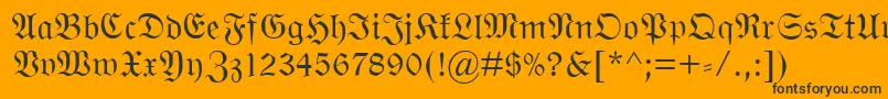 WittenbergerFraktMt Font – Black Fonts on Orange Background