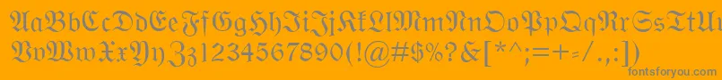 WittenbergerFraktMt Font – Gray Fonts on Orange Background