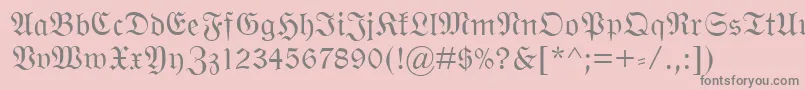 WittenbergerFraktMt Font – Gray Fonts on Pink Background