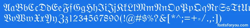 WittenbergerFraktMt Font – White Fonts on Blue Background