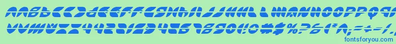 fuente PuffAngelLaserItalic – Fuentes Azules Sobre Fondo Verde