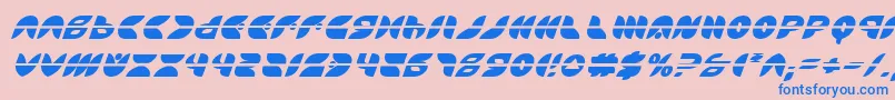 Шрифт PuffAngelLaserItalic – синие шрифты на розовом фоне