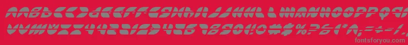 PuffAngelLaserItalic Font – Gray Fonts on Red Background