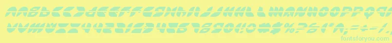 Шрифт PuffAngelLaserItalic – зелёные шрифты на жёлтом фоне