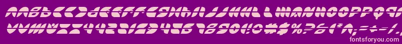 PuffAngelLaserItalic Font – Pink Fonts on Purple Background