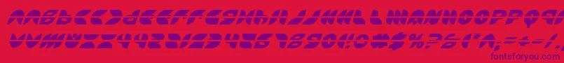 PuffAngelLaserItalic Font – Purple Fonts on Red Background