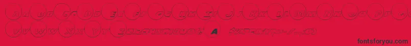 Dotcomo Font – Black Fonts on Red Background