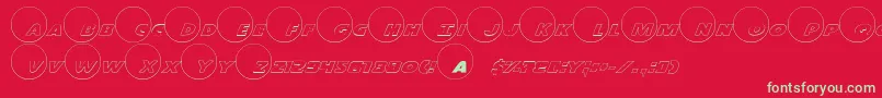 Dotcomo Font – Green Fonts on Red Background