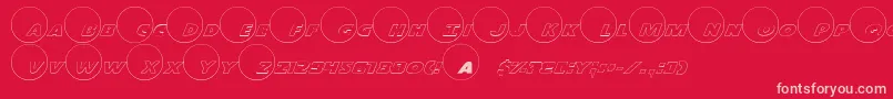 Dotcomo Font – Pink Fonts on Red Background