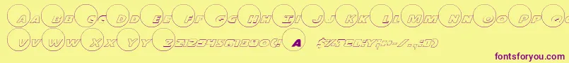 Dotcomo Font – Purple Fonts on Yellow Background