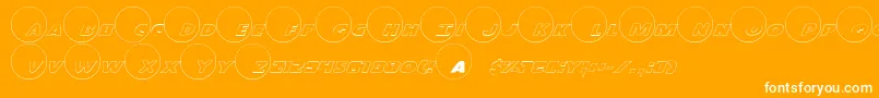 Dotcomo Font – White Fonts on Orange Background