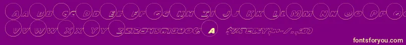 Dotcomo Font – Yellow Fonts on Purple Background