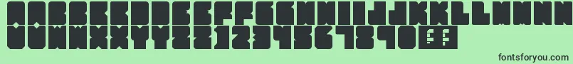 Шрифт PartyHard – чёрные шрифты на зелёном фоне