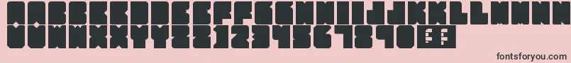 PartyHard-fontti – mustat fontit vaaleanpunaisella taustalla