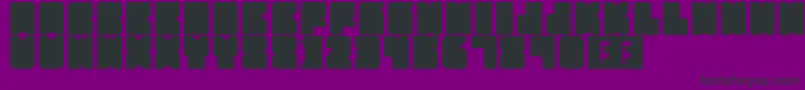 フォントPartyHard – 紫の背景に黒い文字
