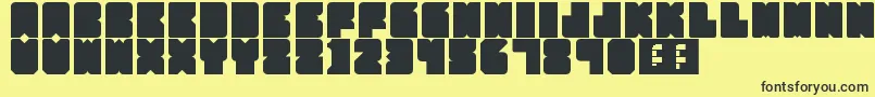 フォントPartyHard – 黒い文字の黄色い背景