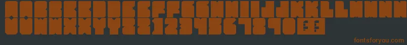 PartyHard-fontti – ruskeat fontit mustalla taustalla