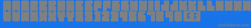 フォントPartyHard – 青い背景に灰色の文字