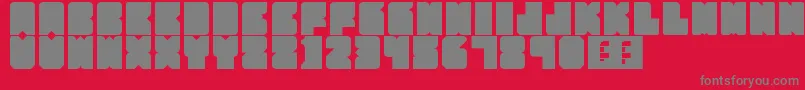 フォントPartyHard – 赤い背景に灰色の文字