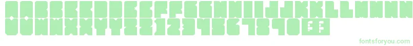 Czcionka PartyHard – zielone czcionki na białym tle