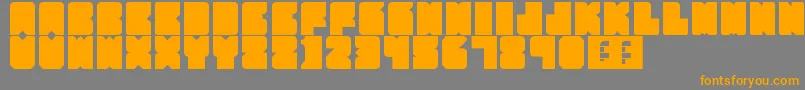 Шрифт PartyHard – оранжевые шрифты на сером фоне