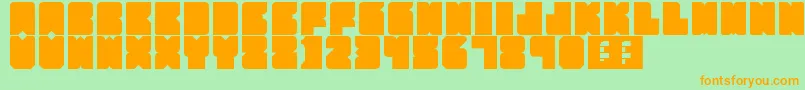 PartyHard Font – Orange Fonts on Green Background