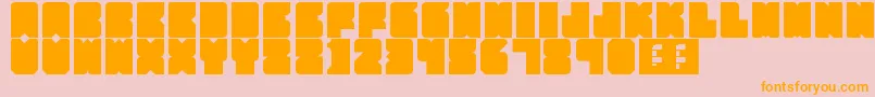 Czcionka PartyHard – pomarańczowe czcionki na różowym tle
