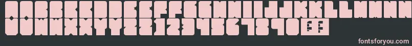 PartyHard-fontti – vaaleanpunaiset fontit mustalla taustalla