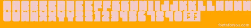 フォントPartyHard – オレンジの背景にピンクのフォント