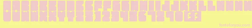 PartyHard Font – Pink Fonts on Yellow Background