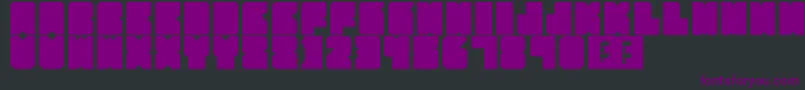 フォントPartyHard – 黒い背景に紫のフォント