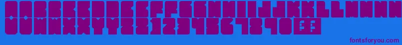 Шрифт PartyHard – фиолетовые шрифты на синем фоне