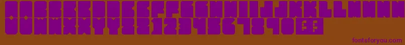 PartyHard-Schriftart – Violette Schriften auf braunem Hintergrund