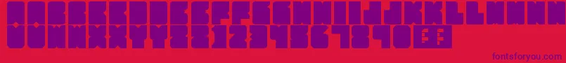 PartyHard-Schriftart – Violette Schriften auf rotem Hintergrund