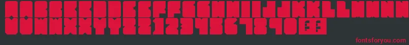 Шрифт PartyHard – красные шрифты на чёрном фоне