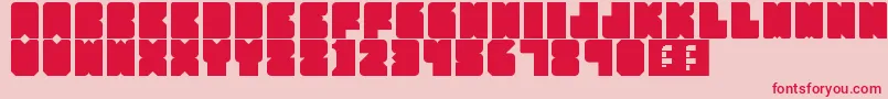 PartyHard-fontti – punaiset fontit vaaleanpunaisella taustalla