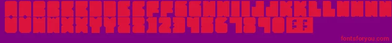 Fonte PartyHard – fontes vermelhas em um fundo violeta