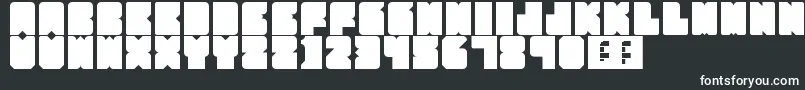 Шрифт PartyHard – белые шрифты на чёрном фоне