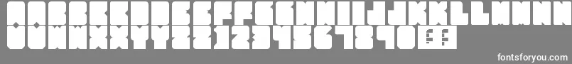 フォントPartyHard – 灰色の背景に白い文字