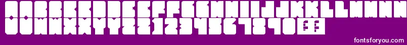 PartyHard-Schriftart – Weiße Schriften auf violettem Hintergrund