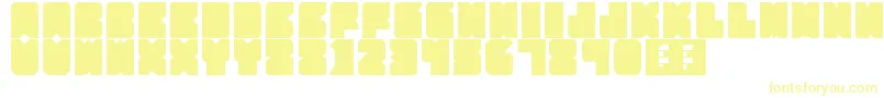 フォントPartyHard – 白い背景に黄色の文字