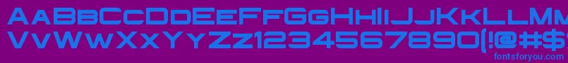 フォントInfiniumGuardian – 紫色の背景に青い文字