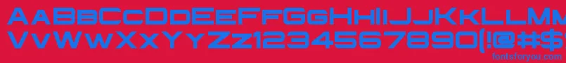 InfiniumGuardian Font – Blue Fonts on Red Background