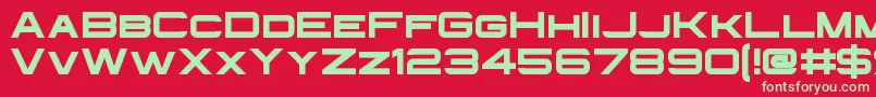 InfiniumGuardian Font – Green Fonts on Red Background
