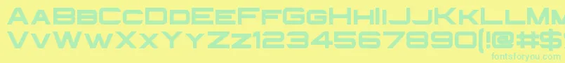 InfiniumGuardian Font – Green Fonts on Yellow Background