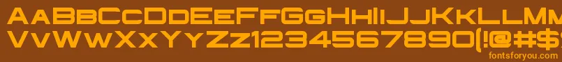 InfiniumGuardian Font – Orange Fonts on Brown Background