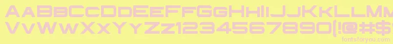 InfiniumGuardian Font – Pink Fonts on Yellow Background