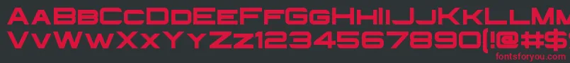 フォントInfiniumGuardian – 黒い背景に赤い文字