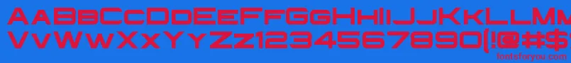 InfiniumGuardian Font – Red Fonts on Blue Background