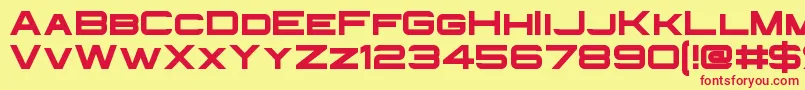 InfiniumGuardian Font – Red Fonts on Yellow Background